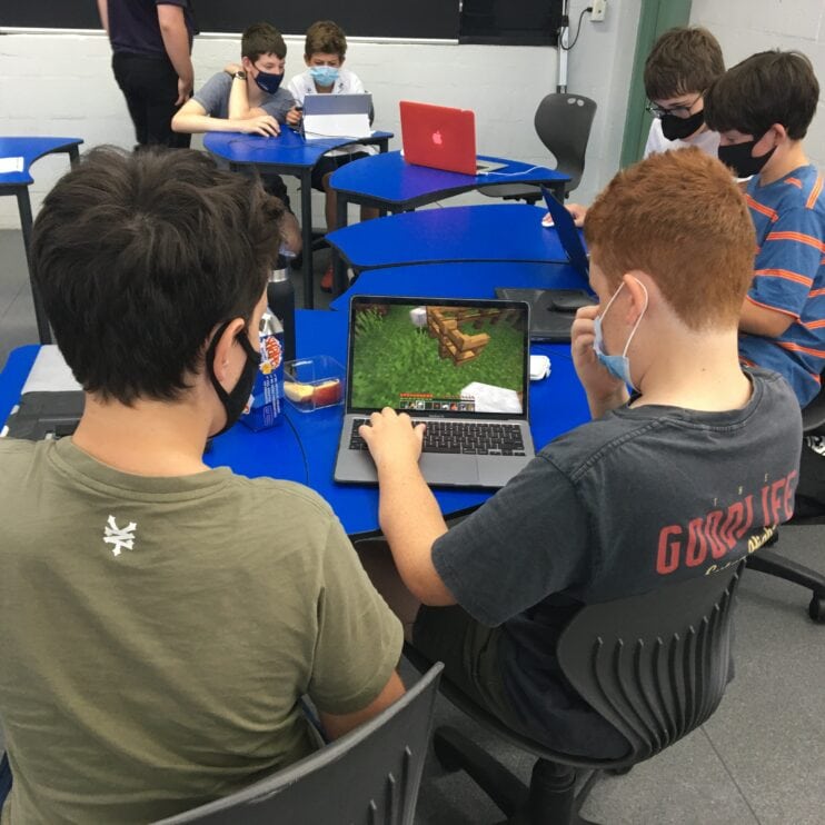 Participants engage in Minecraft Gaming Therapy at Shenton College.