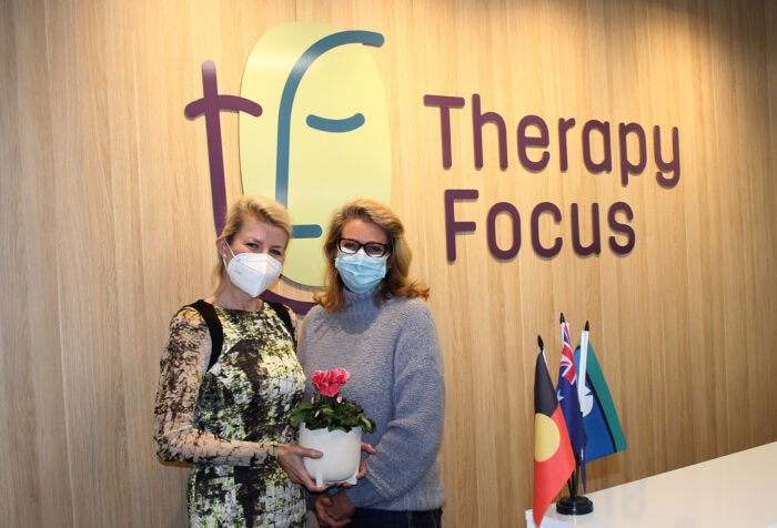 Therapy Focus CEO Alison Kelly with Board Chair Fiona Payne