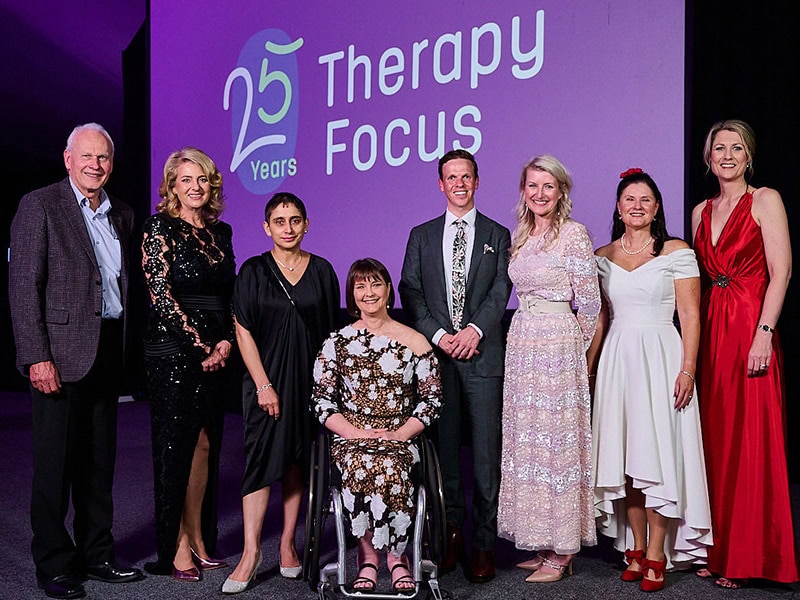 Group photo of therapy focus board