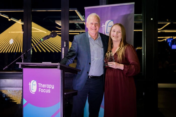 Deputy Chair Tony Vis and Aleysha Parker